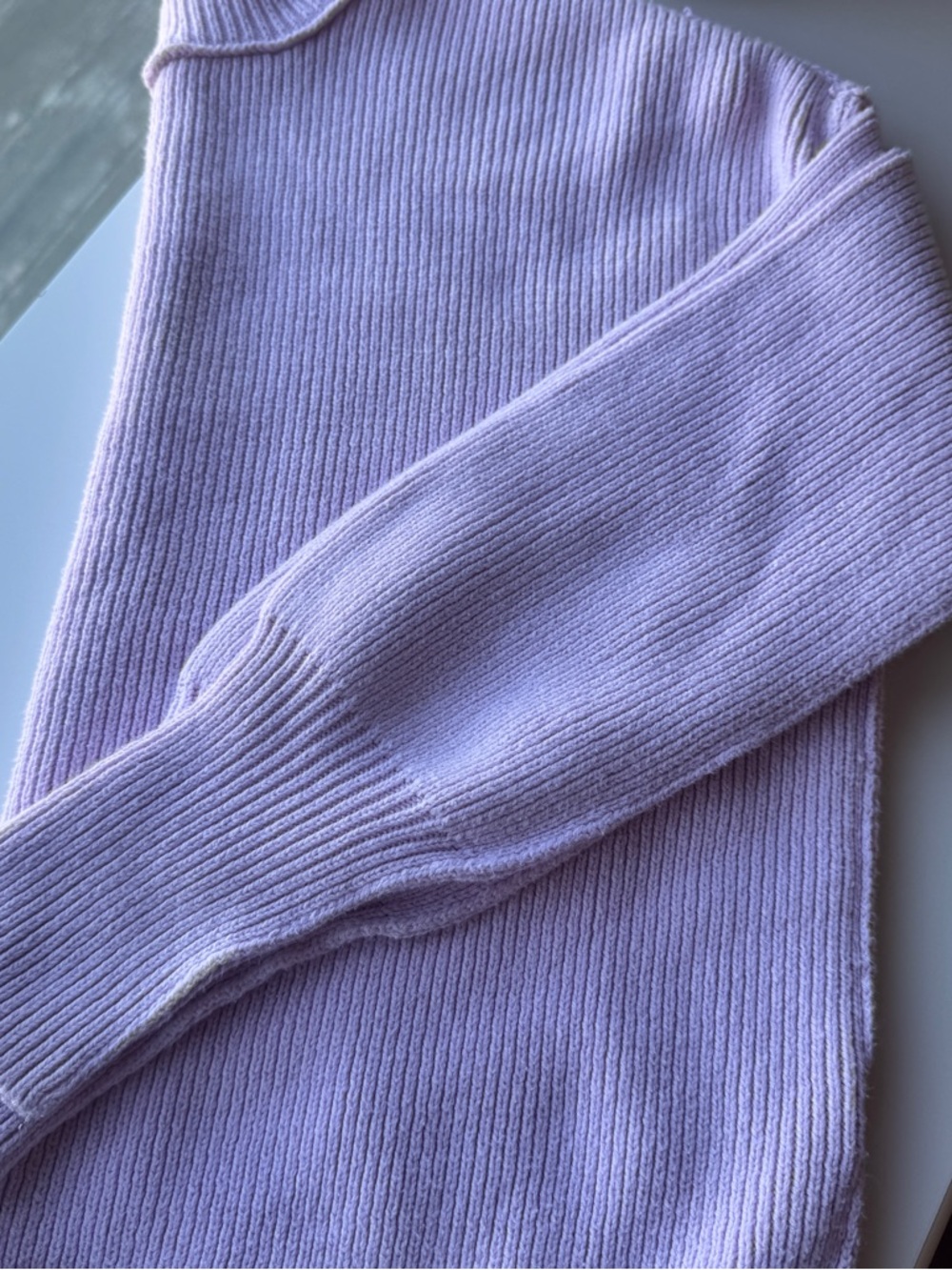 Jessica Simpson Lilac Ribbed Crewneck Sweater